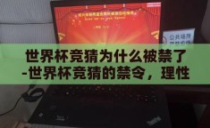 世界杯竞猜为什么被禁了-世界杯竞猜的禁令，理性与秩序的考量