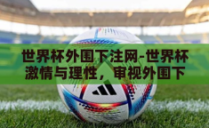 世界杯外围下注网-世界杯激情与理性，审视外围下注的多元视角