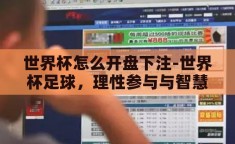 世界杯怎么开盘下注-世界杯足球，理性参与与智慧投注的指南