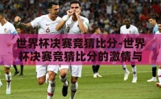世界杯决赛竞猜比分-世界杯决赛竞猜比分的激情与智慧碰撞