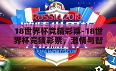 18世界杯竞猜彩票-18世界杯竞猜彩票，激情与智慧的碰撞