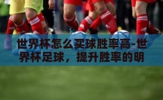 世界杯怎么买球胜率高-世界杯足球，提升胜率的明智之选