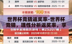 世界杯竞猜返奖率-世界杯竞猜，理性分析返奖率，享受足球激情与智慧碰撞