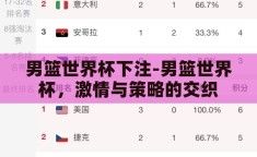 男篮世界杯下注-男篮世界杯，激情与策略的交织
