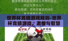 世界杯竞猜游戏规则-世界杯竞猜游戏，激情与智慧的碰撞
