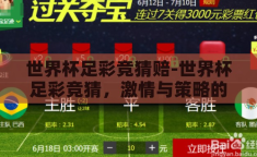 世界杯足彩竞猜赔-世界杯足彩竞猜，激情与策略的碰撞