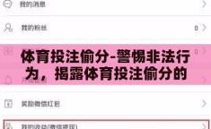 体育投注偷分-警惕非法行为，揭露体育投注偷分的灰色地带