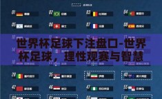 世界杯足球下注盘口-世界杯足球，理性观赛与智慧下注的乐趣