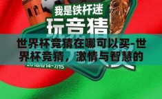 世界杯竞猜在哪可以买-世界杯竞猜，激情与智慧的碰撞