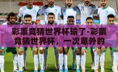 彩票竞猜世界杯输了-彩票竞猜世界杯，一次意外的输局