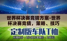 世界杯决赛竞猜方案-世界杯决赛竞猜，策略、技巧与激情碰撞