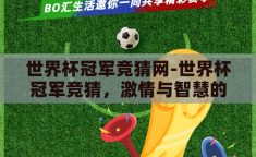 世界杯冠军竞猜网-世界杯冠军竞猜，激情与智慧的碰撞