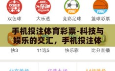 手机投注体育彩票-科技与娱乐的交汇，手机投注体育彩票的现代生活探索