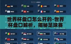 世界杯盘口怎么开的-世界杯盘口解析，揭秘足球赛事的投注奥秘