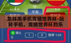怎样用手机竞猜世界杯-玩转手机，竞猜世界杯的乐趣与技巧
