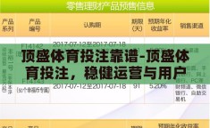 顶盛体育投注靠谱-顶盛体育投注，稳健运营与用户信赖的基石