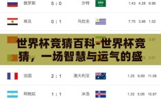世界杯竞猜百科-世界杯竞猜，一场智慧与运气的盛宴