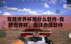 竞猜世界杯用什么软件-竞猜世界杯，选择合适软件的智慧指南