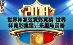 世界杯怎么竞彩竞猜-世界杯竞彩竞猜，乐趣与策略的完美融合