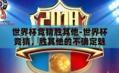 世界杯竞猜胜其他-世界杯竞猜，胜其他的不确定魅力