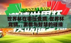 世界杯在哪压竞猜-世界杯竞猜，激情与智慧的碰撞