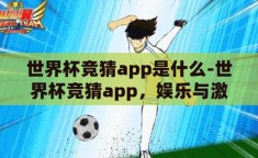 世界杯竞猜app是什么-世界杯竞猜app，娱乐与激情的数字交汇点