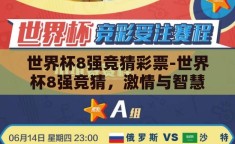 世界杯8强竞猜彩票-世界杯8强竞猜，激情与智慧的碰撞