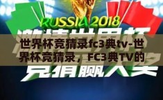 世界杯竞猜录fc3典tv-世界杯竞猜录，FC3典TV的激情与智慧碰撞