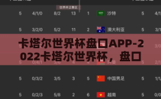 卡塔尔世界杯盘口APP-2022卡塔尔世界杯，盘口APP的数字竞技场