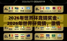 2026年世界杯竞猜奖金-2026年世界杯竞猜，激情与机遇的碰撞