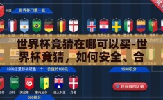 世界杯竞猜在哪可以买-世界杯竞猜，如何安全、合法地参与