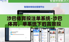 沙巴体育投注单系统-沙巴体育，单系统下的高效投注体验