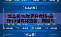 怎么买18世界杯竞猜-玩转18世界杯竞猜，策略与技巧全攻略