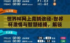 世界杯网上竞猜途径-世界杯激情与智慧碰撞，解锁网上竞猜新途径