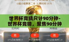 世界杯竞猜只计90分钟-世界杯竞猜，聚焦90分钟内的激情与智慧