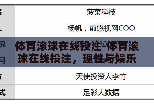 体育滚球在线投注-体育滚球在线投注，理性与娱乐的平衡