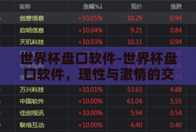 世界杯盘口软件-世界杯盘口软件,理性与激情的交汇点 世界杯盘口软件-世界杯盘口软件,理性与激情的交汇点