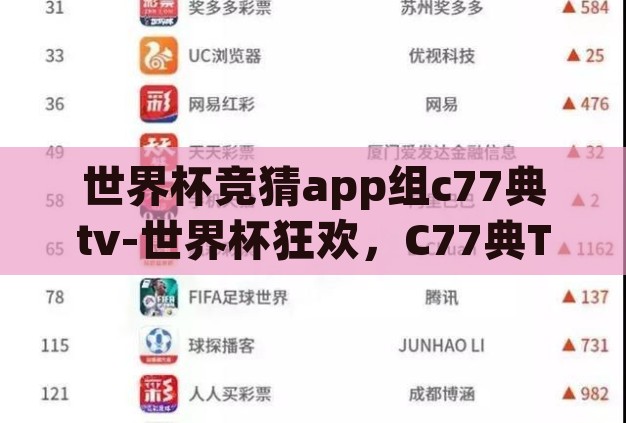 世界杯竞猜app组c77典tv-世界杯狂欢，C77典TV与你的竞猜之旅