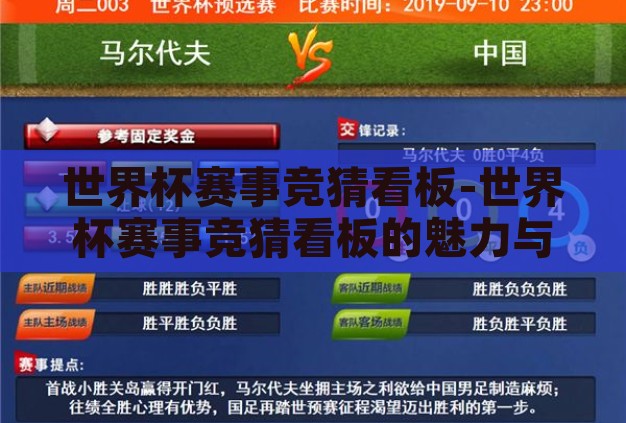 世界杯赛事竞猜看板-世界杯赛事竞猜看板的魅力与策略 世界杯赛事竞猜看板-世界杯赛事竞猜看板的魅力与策略
