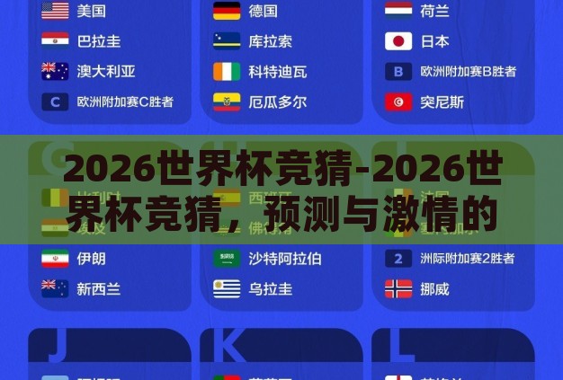 2026世界杯竞猜-2026世界杯竞猜，预测与激情的碰撞