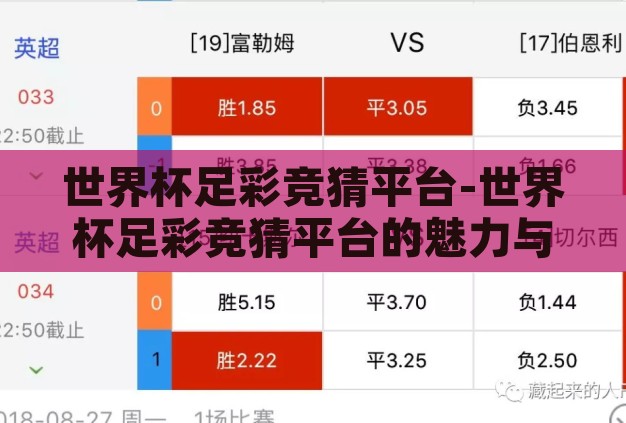 世界杯足彩竞猜平台-世界杯足彩竞猜平台的魅力与挑战 世界杯足彩竞猜平台-世界杯足彩竞猜平台的魅力与挑战