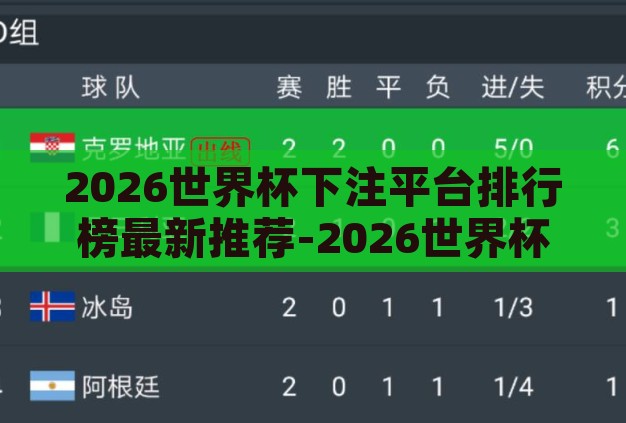 2026世界杯下注平台排行榜最新推荐-2026世界杯,精选下注平台指南,助您智胜未来 2026世界杯下注平台排行榜最新推荐-2026世界杯,精选下注平台指南,助您智胜未来