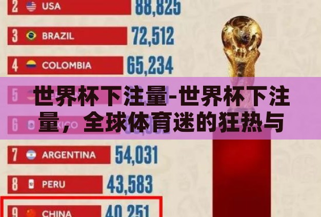 世界杯下注量-世界杯下注量，全球体育迷的狂热与经济效应