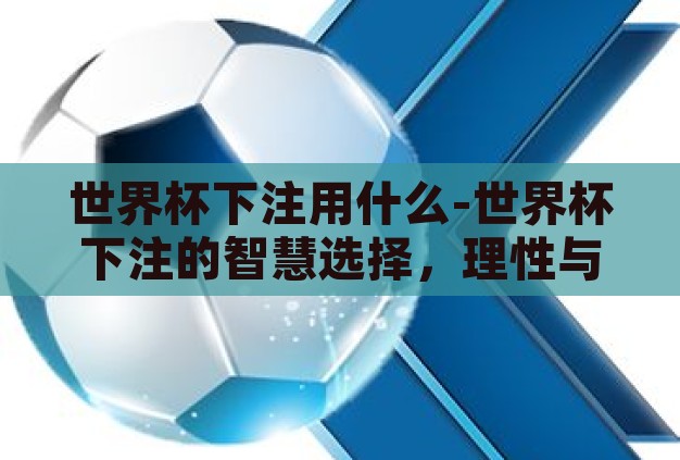 世界杯下注用什么-世界杯下注的智慧选择，理性与策略并重