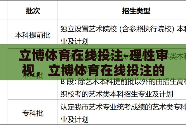 立博体育在线投注-理性审视，立博体育在线投注的利与弊